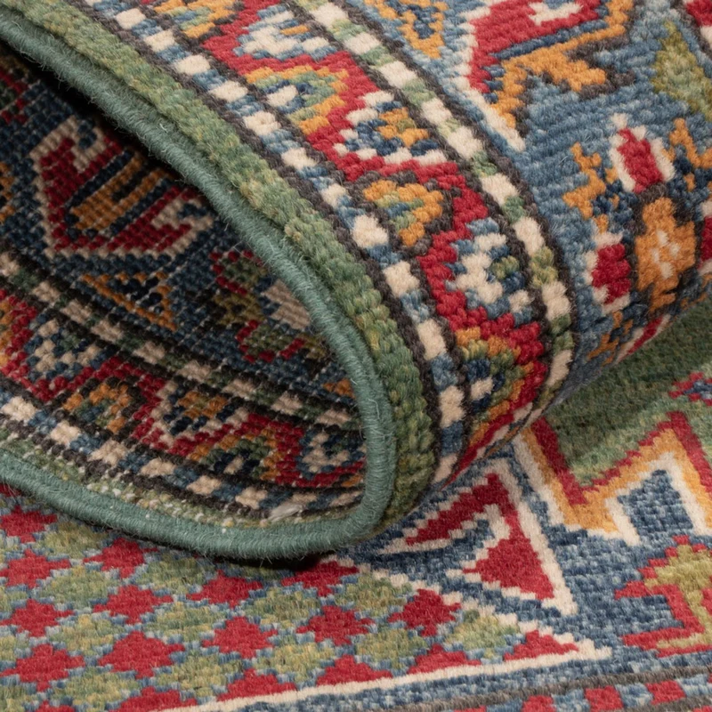Kazak Teppich 101x144cm - Orientteppich - grün