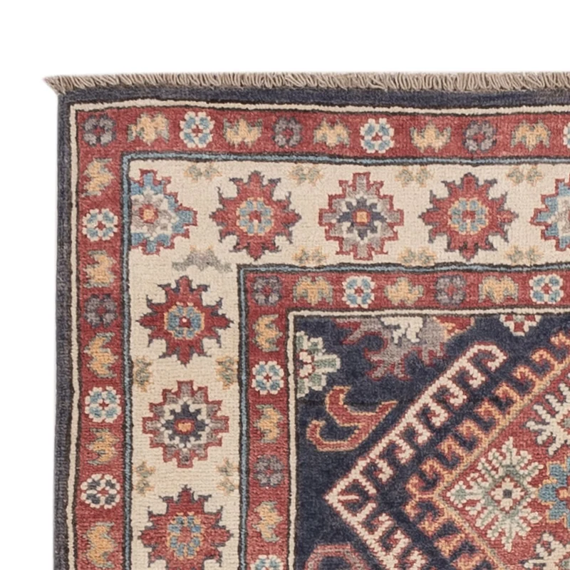 Kazak Teppich 99x147cm - Orientteppich - dunkelblau