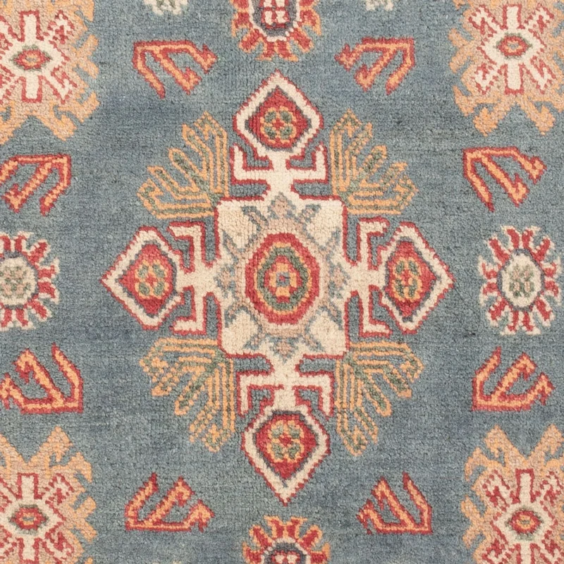 Kazak Teppich 98x150cm - Orientteppich - hellblau