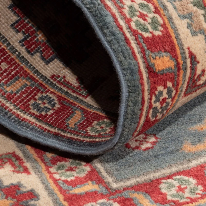 Kazak Teppich 98x150cm - Orientteppich - hellblau