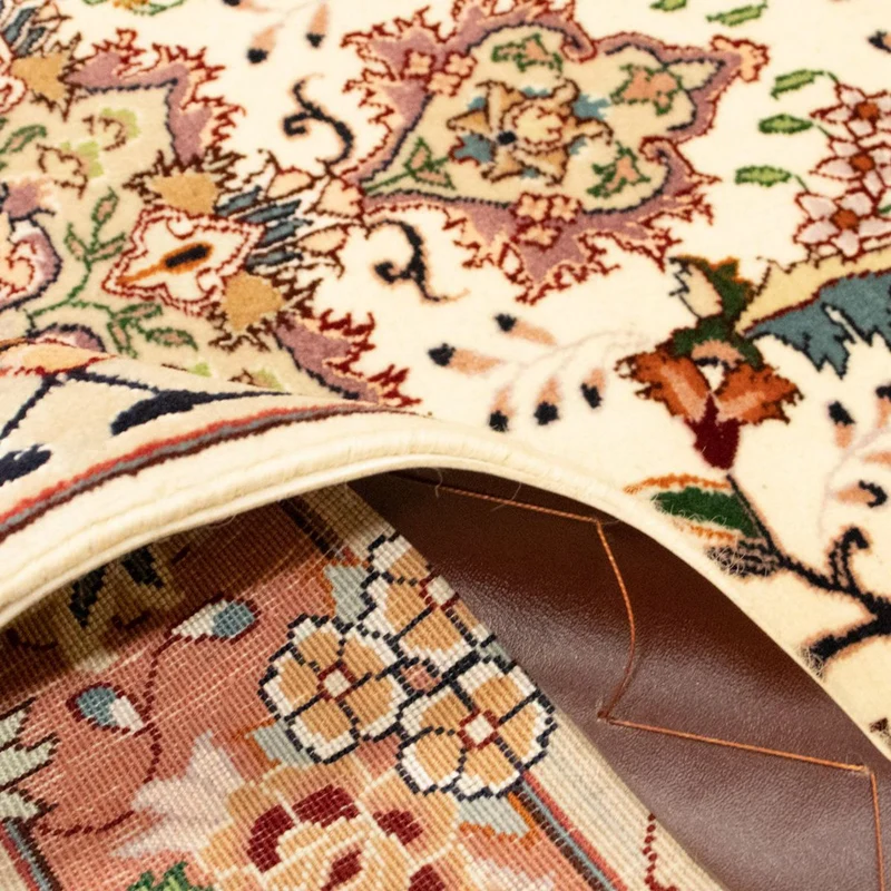 Täbriz - 50 Raj Teppich 103x154cm - Perserteppich - beige