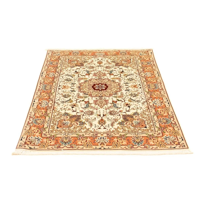 Täbriz - 50 Raj Teppich 103x154cm - Perserteppich - beige