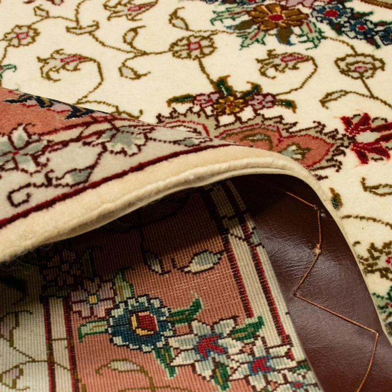 Täbriz - 50 Raj Teppich 103x153cm - Perserteppich - beige