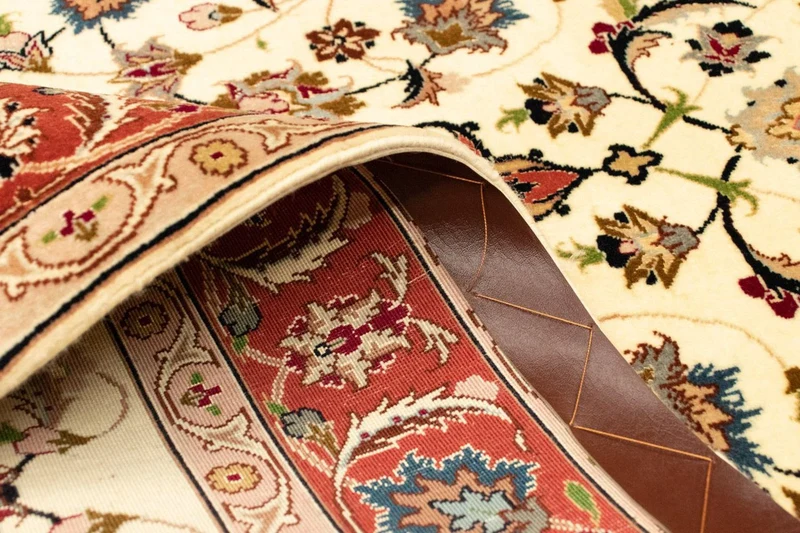 Täbriz - 50 Raj Teppich 100x158cm - Perserteppich - beige