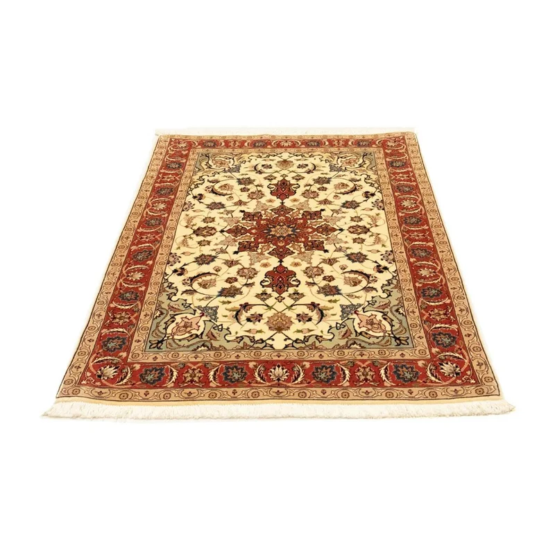 Täbriz - 50 Raj Teppich 100x158cm - Perserteppich - beige