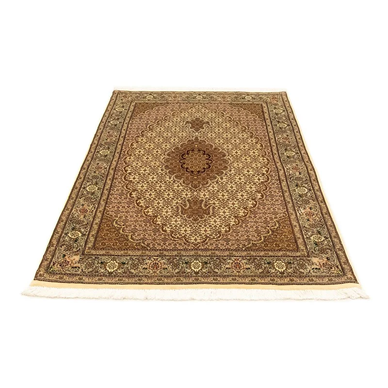 Täbriz - 50 Raj Teppich 102x154cm - Perserteppich - beige