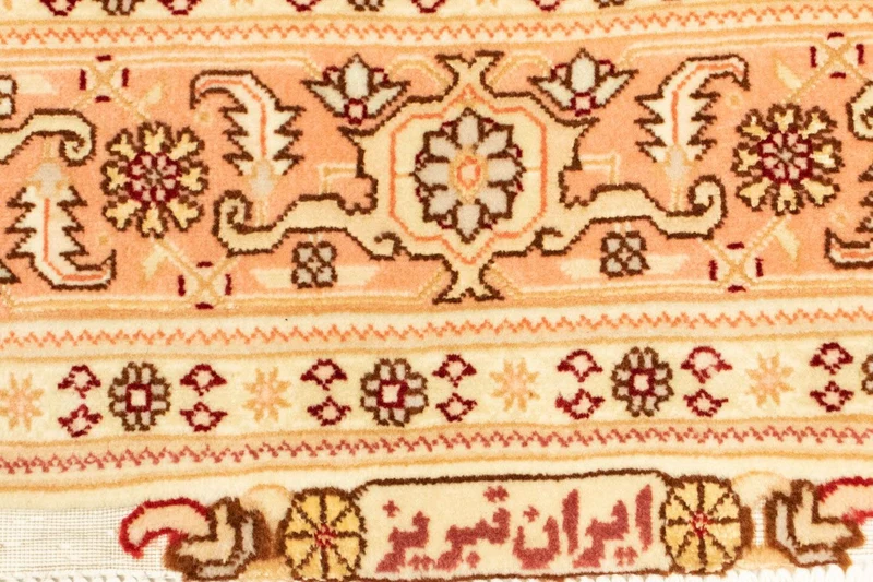 Täbriz - 50 Raj Teppich 102x154cm - Perserteppich - beige