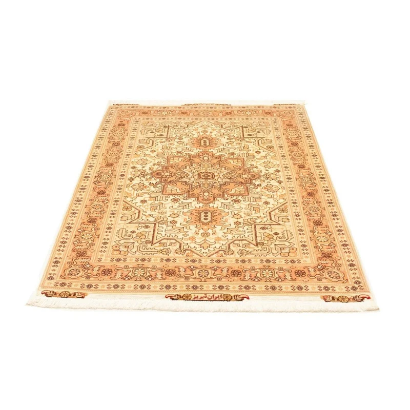 Täbriz - 50 Raj Teppich 102x154cm - Perserteppich - beige