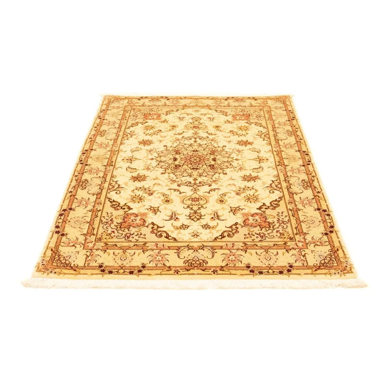 Täbriz - 50 Raj Teppich 102x154cm - Perserteppich - beige