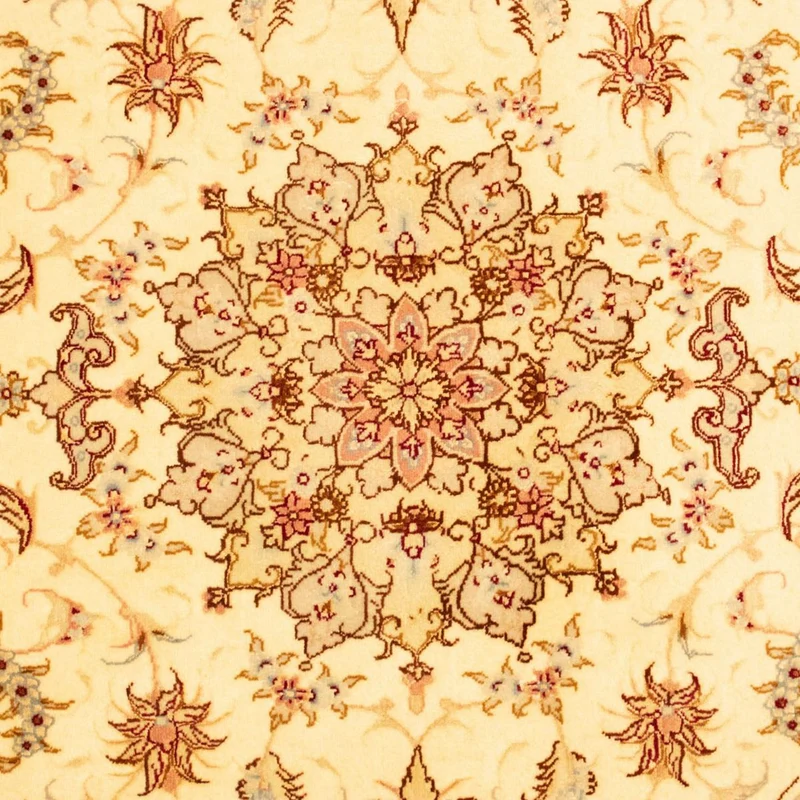 Täbriz - 50 Raj Teppich 102x154cm - Perserteppich - beige
