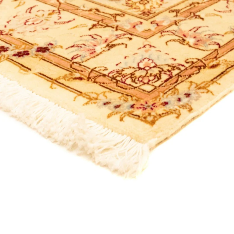 Täbriz - 50 Raj Teppich 102x154cm - Perserteppich - beige