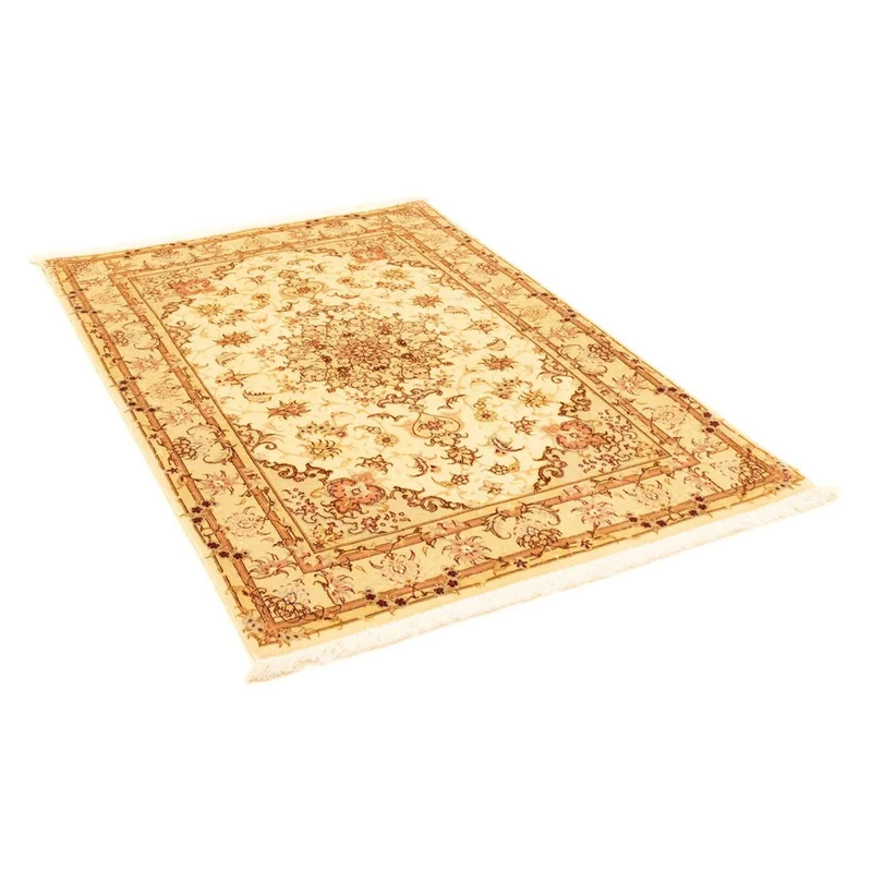 Täbriz - 50 Raj Teppich 102x154cm - Perserteppich - beige