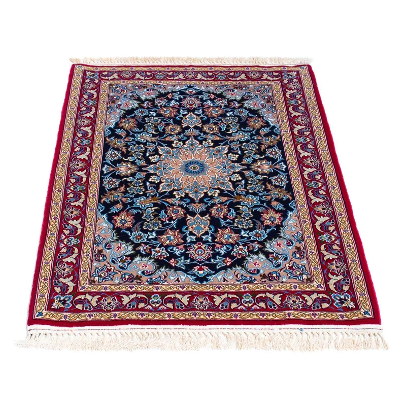 Isfahan Teppich 72x104cm - Perserteppich - dunkelblau