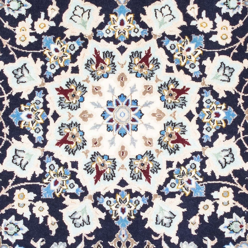 Isfahan Teppich 72x104cm - Perserteppich - dunkelblau