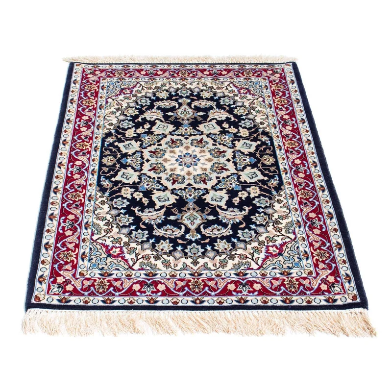 Isfahan Teppich 72x104cm - Perserteppich - dunkelblau