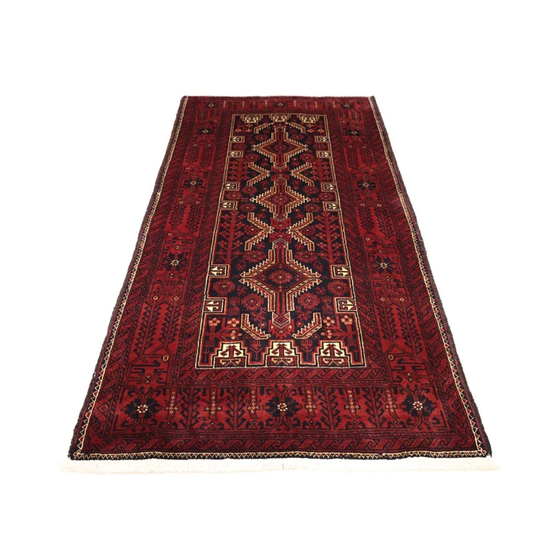 Belutsch Teppich 100x199cm - Orientteppich - dunkelrot