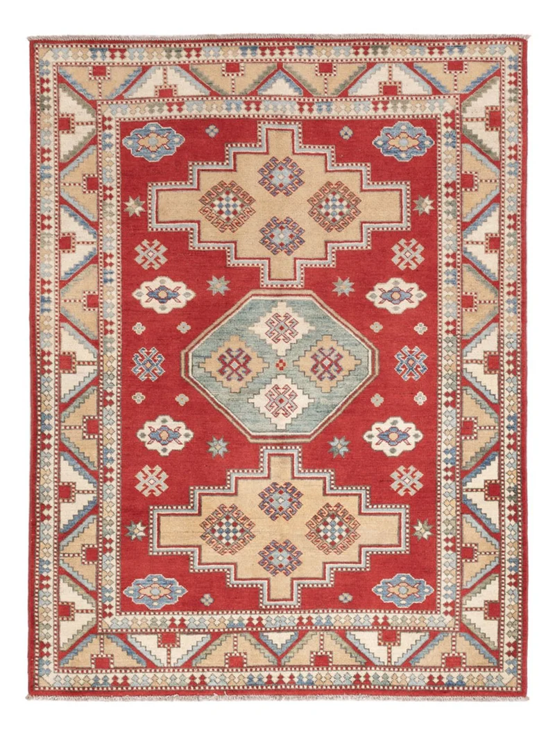 Kazak Teppich 147x200cm - Orientteppich - rot