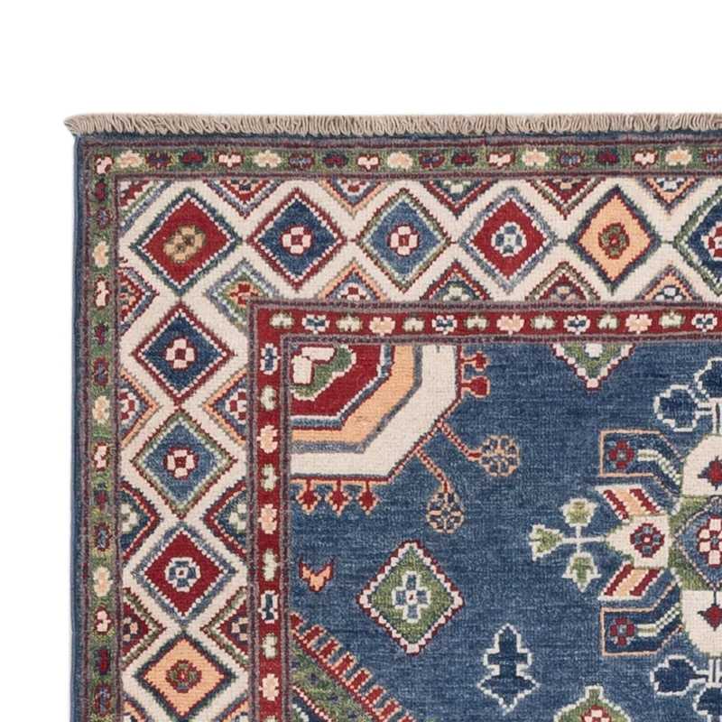 Kazak Teppich 120x182cm - Orientteppich - blau