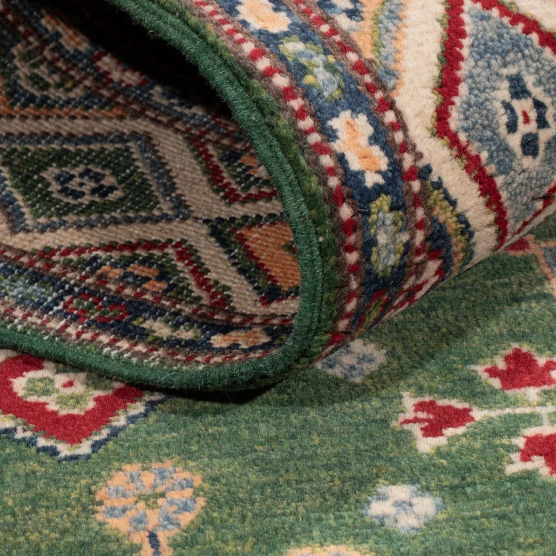Kazak Teppich 120x177cm - Orientteppich - grün