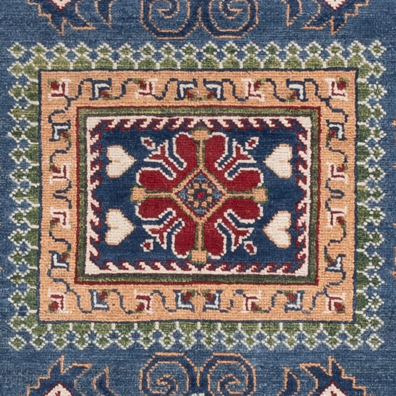 Kazak Teppich 122x180cm - Orientteppich - blau
