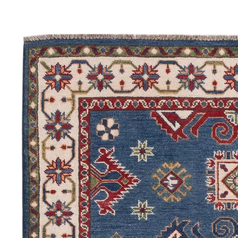 Kazak Teppich 122x180cm - Orientteppich - blau