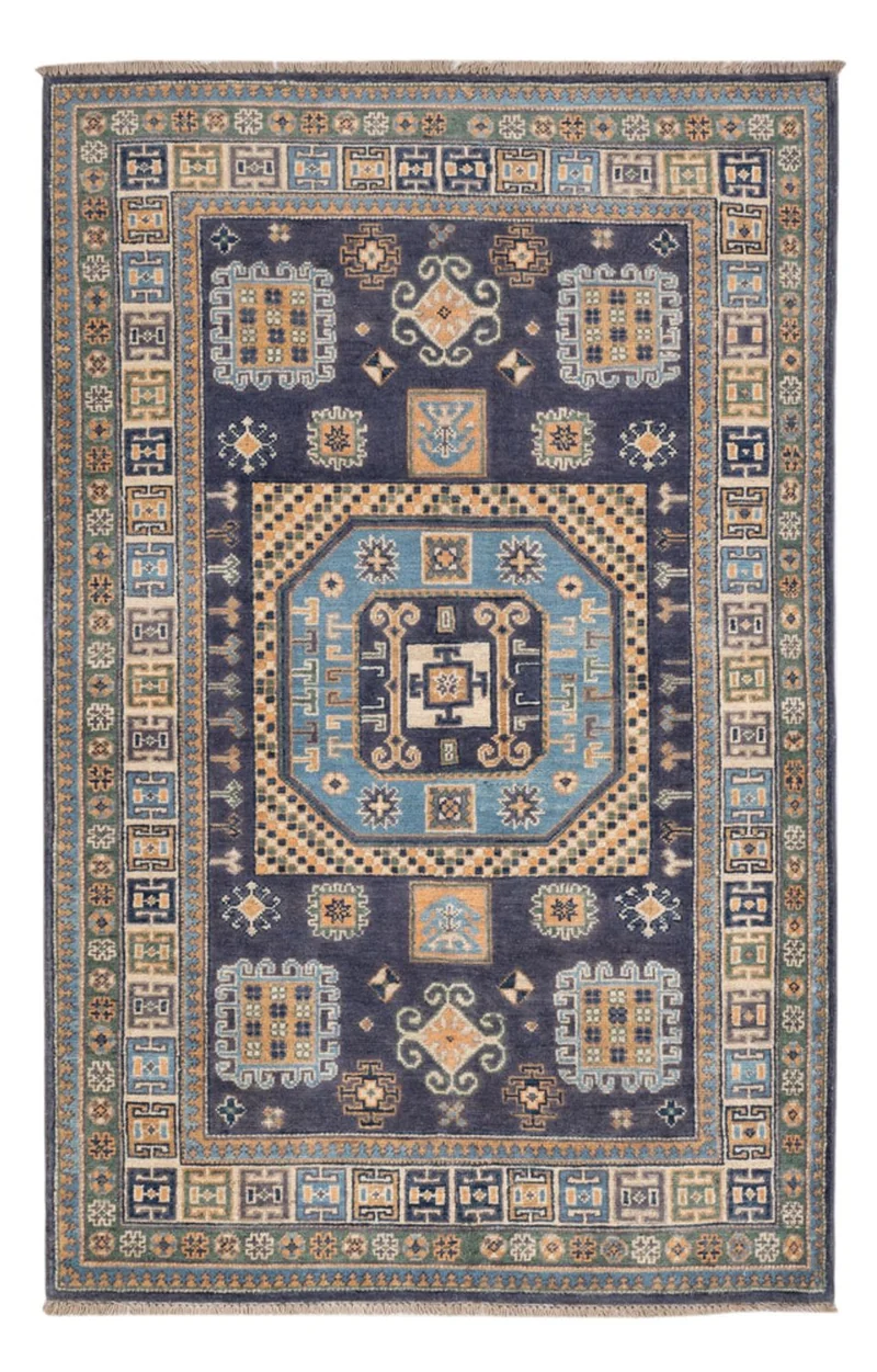 Kazak Teppich 117x180cm - Orientteppich - dunkelblau