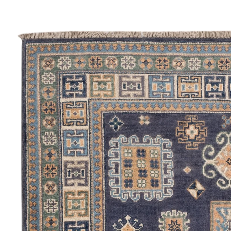 Kazak Teppich 117x180cm - Orientteppich - dunkelblau