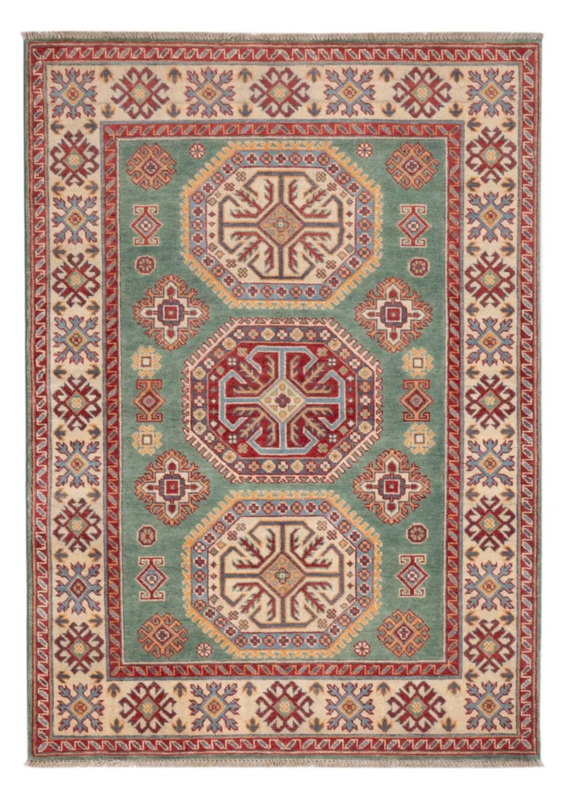 Kazak Teppich 122x178cm - Orientteppich - grün