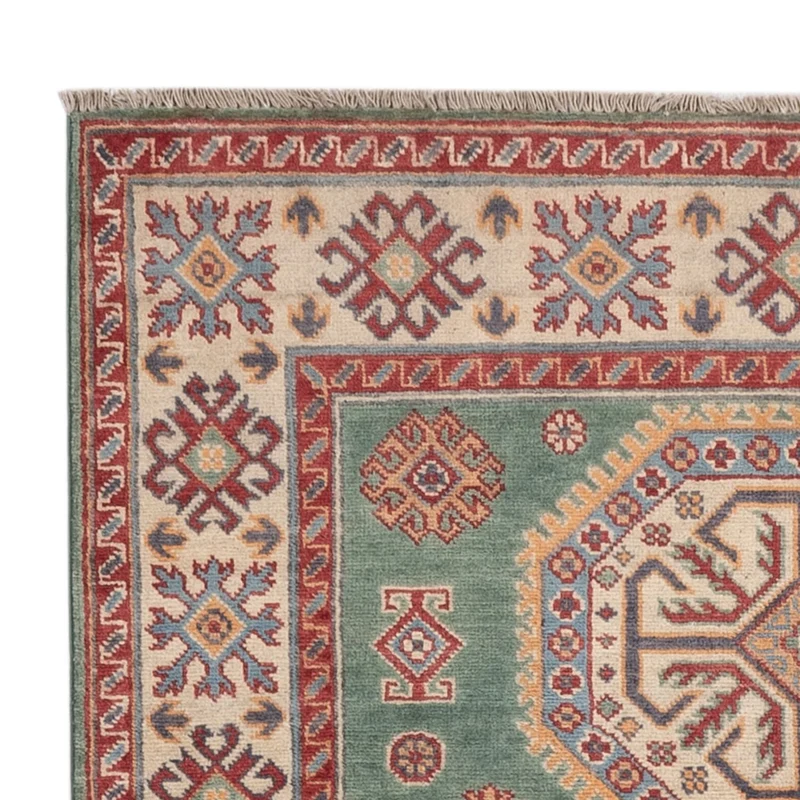 Kazak Teppich 122x178cm - Orientteppich - grün