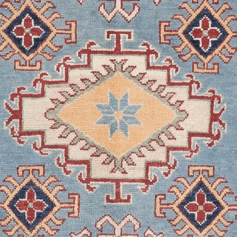 Kazak Teppich 120x180cm - Orientteppich - hellblau