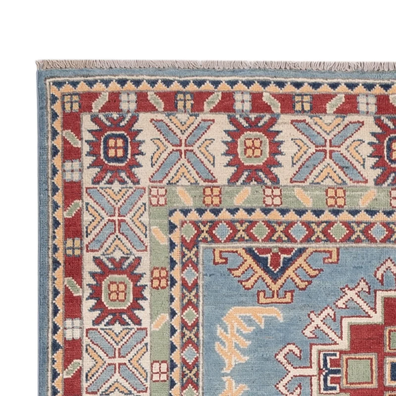 Kazak Teppich 120x180cm - Orientteppich - hellblau