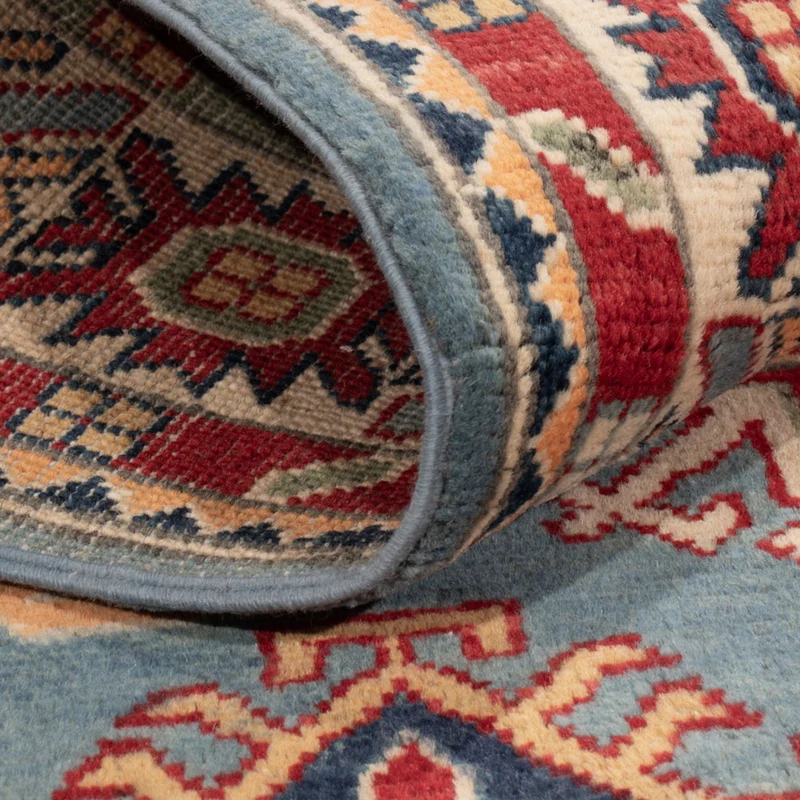 Kazak Teppich 120x180cm - Orientteppich - hellblau