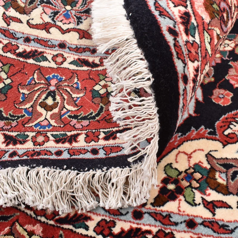 Bidjar - Zanjan Teppich 155x155cm - Perserteppich - dunkelrot
