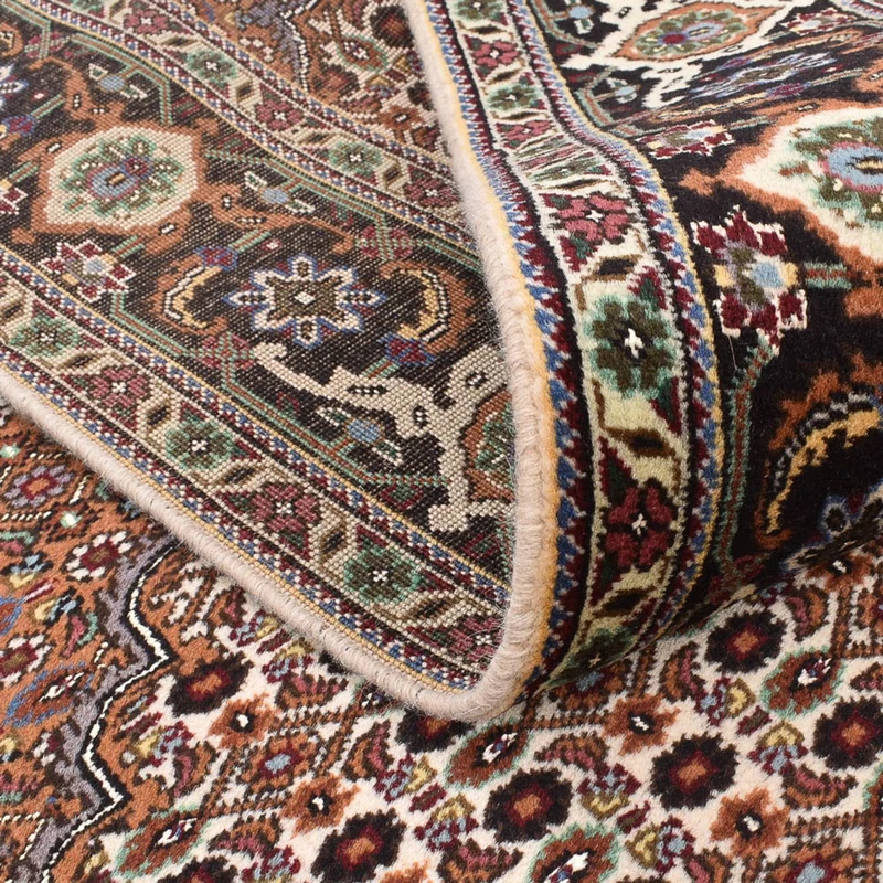 Täbriz - 40 Raj Teppich 200x204cm - Perserteppich - hellbraun