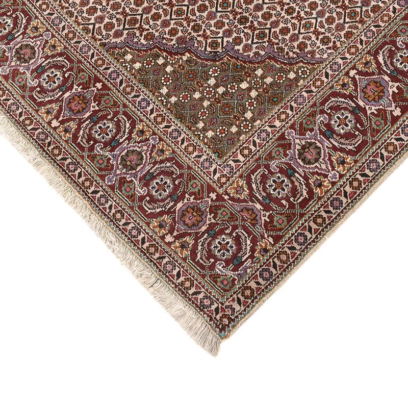 Täbriz - 40 Raj Teppich 200x204cm - Perserteppich - braun