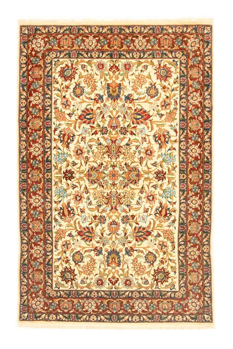Ghom Teppich 102x160cm - Perserteppich - beige