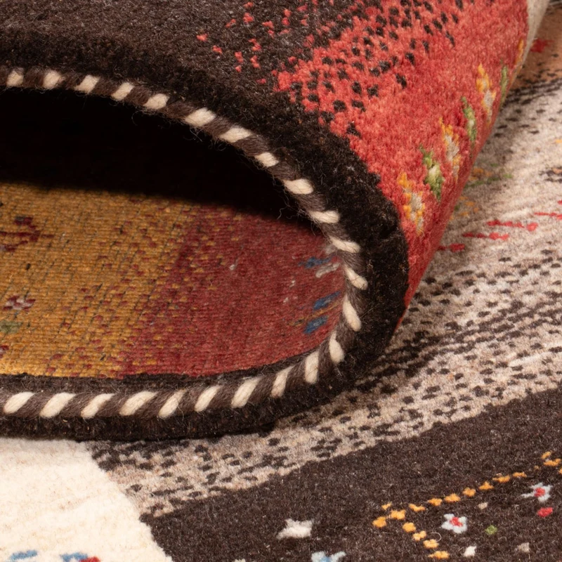 Indo Loribaft Teppich 169x240cm - Wollteppich - mehrfarbig