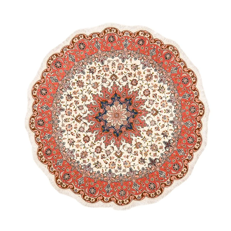 Täbriz - 50 Raj Teppich 200x200cm - Perserteppich - mehrfarbig