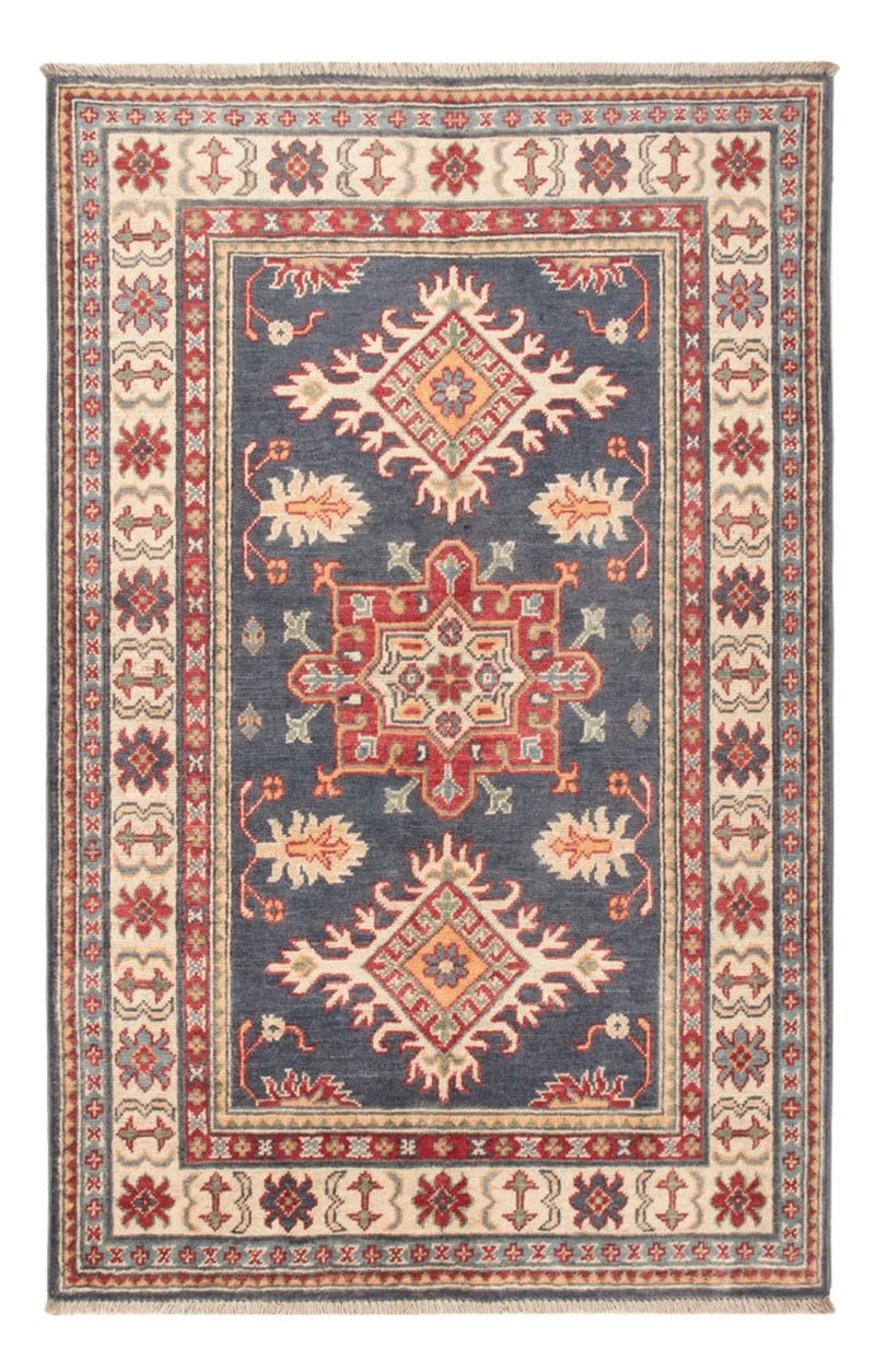 Kazak Teppich 97x148cm - Orientteppich - dunkelblau