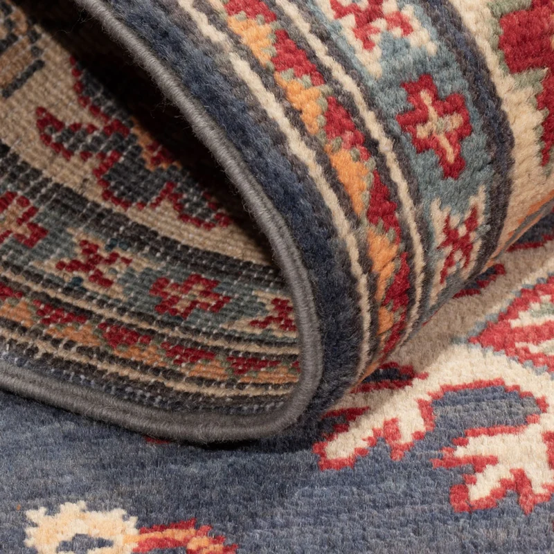 Kazak Teppich 97x148cm - Orientteppich - dunkelblau