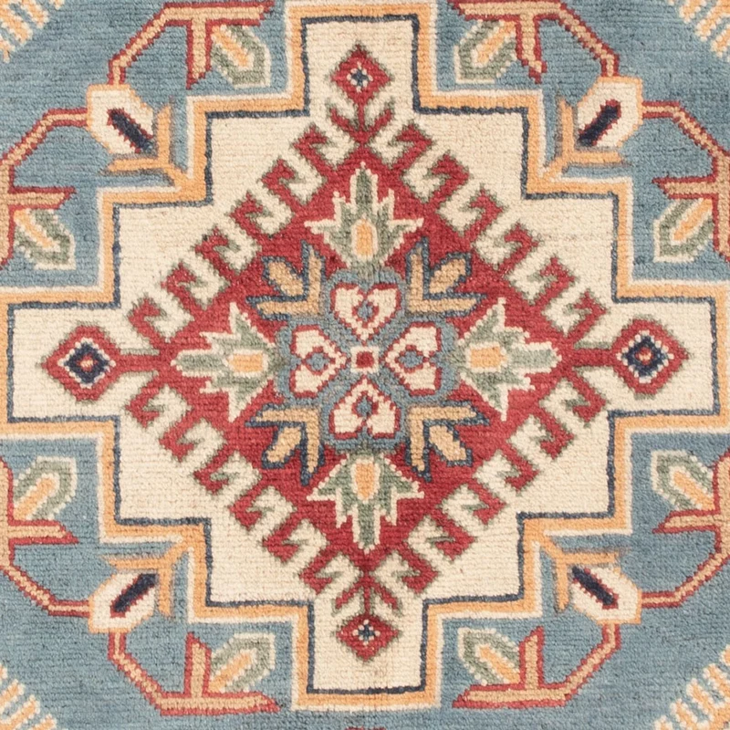 Kazak Teppich 97x149cm - Orientteppich - hellblau
