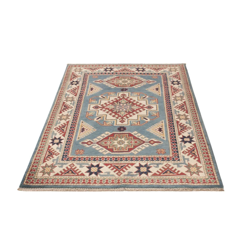 Kazak Teppich 97x149cm - Orientteppich - hellblau