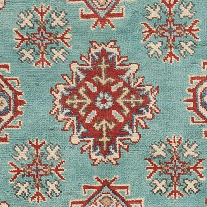 Kazak Teppich 91x150cm - Orientteppich - hellblau