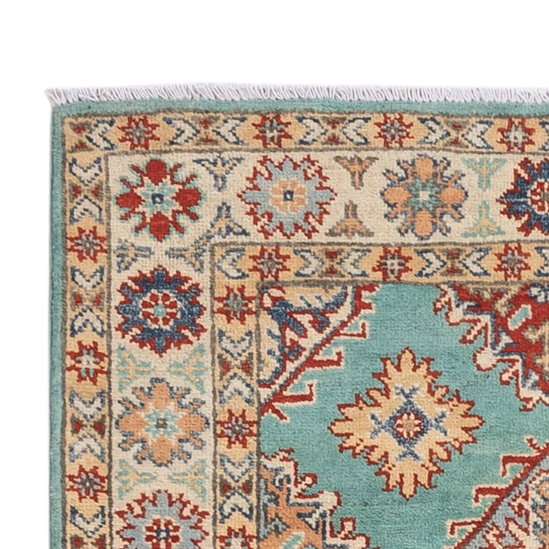 Kazak Teppich 91x150cm - Orientteppich - hellblau