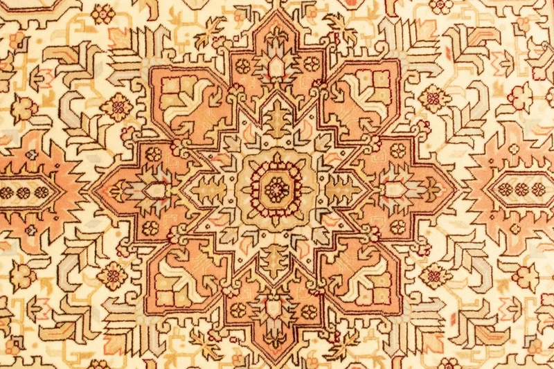 Täbriz - 50 Raj Teppich 100x155cm - Perserteppich - beige