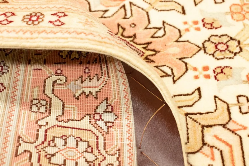 Täbriz - 50 Raj Teppich 100x155cm - Perserteppich - beige