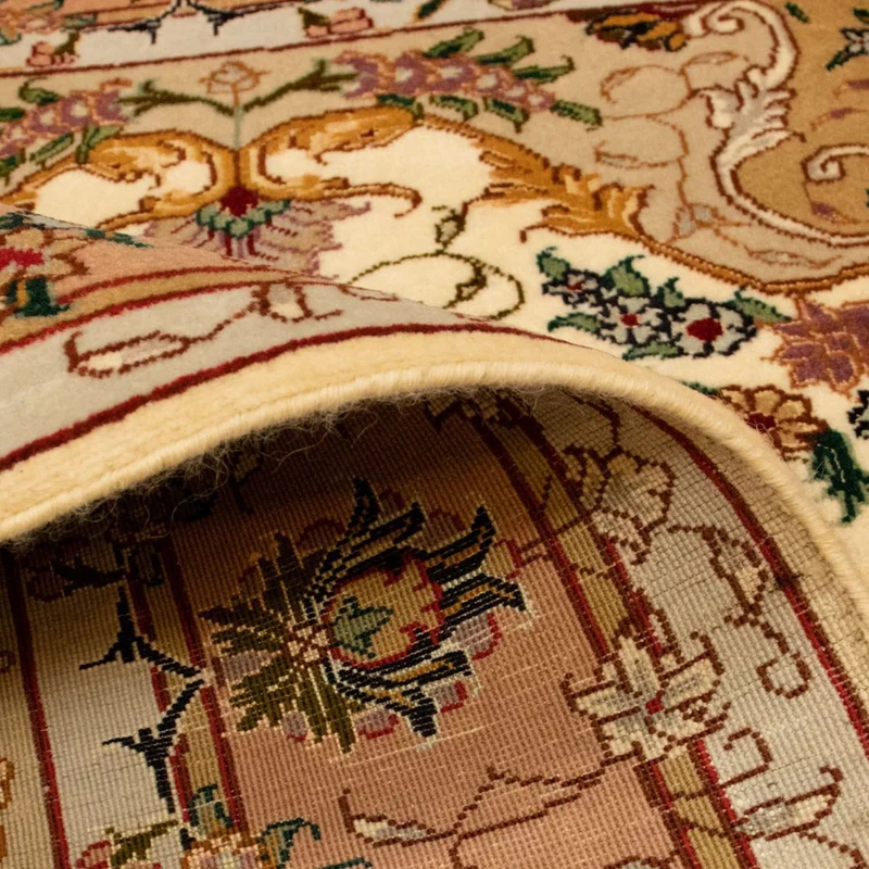 Täbriz - 50 Raj Teppich 103x150cm - Perserteppich - beige