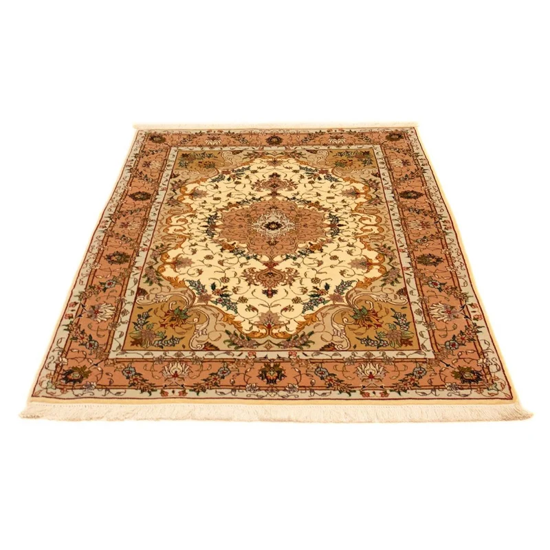 Täbriz - 50 Raj Teppich 103x150cm - Perserteppich - beige