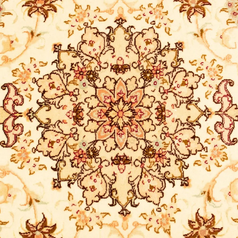 Täbriz - 50 Raj Teppich 100x155cm - Perserteppich - beige