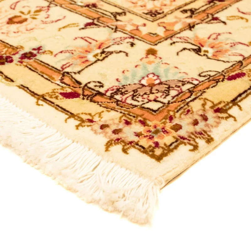 Täbriz - 50 Raj Teppich 100x155cm - Perserteppich - beige